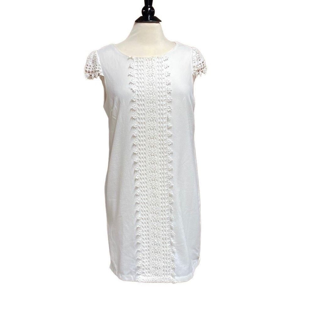 Young Threads White Lace Cap Sleeve Dress Size Medium